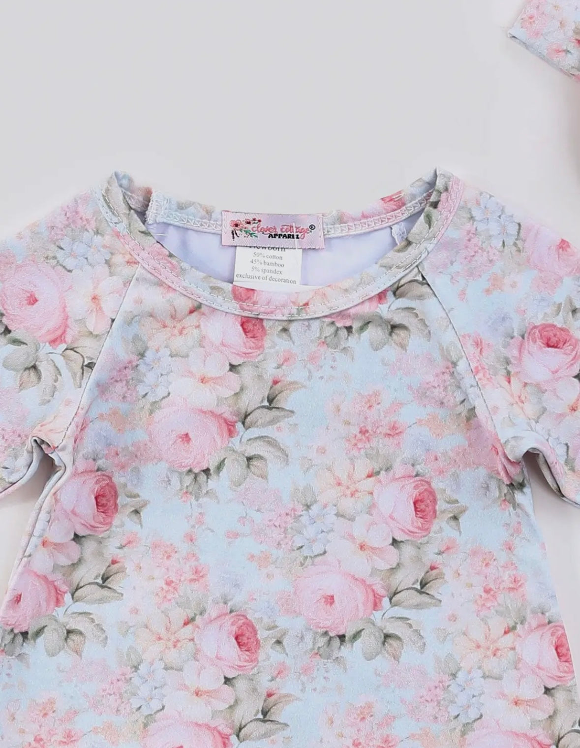 Clothing for Baby Girl - Vintage Peach Baby Gown fits Newborn to 3 Months