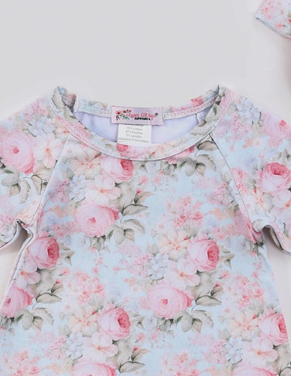 Clothing for Baby Girl - Vintage Peach Baby Gown fits Newborn to 3 Months