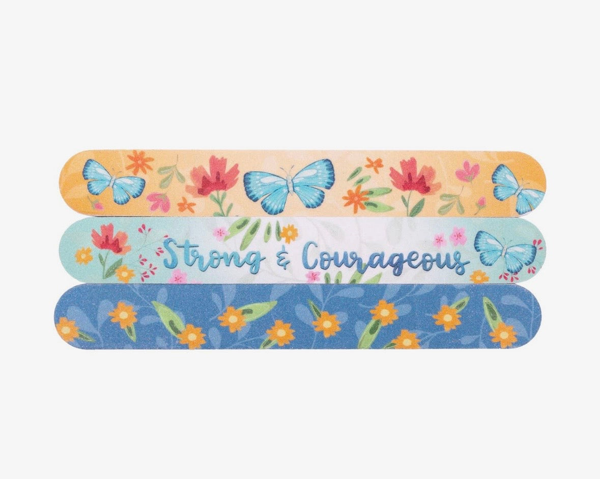 Emery Board Set: Strong & Courageous
