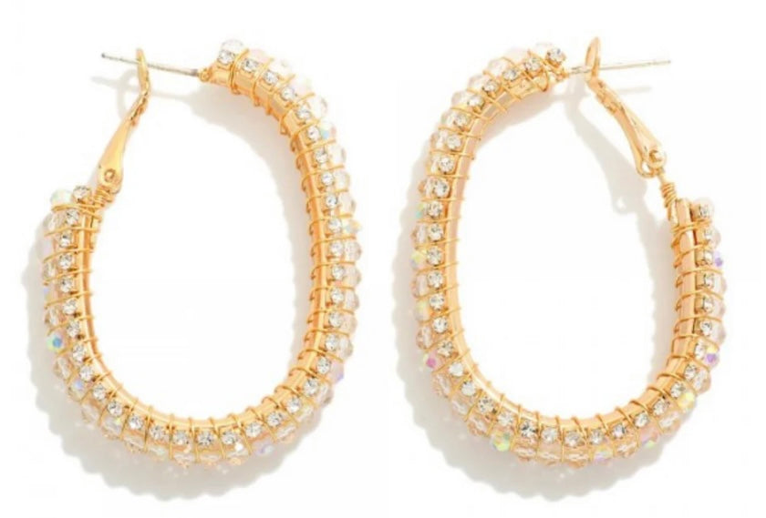 Earrings - Oval Hoop Blush
