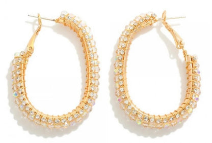 Earrings - Oval Hoop Blush