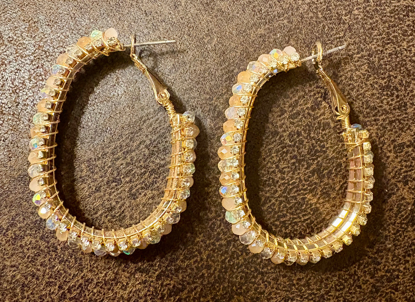 Earrings - Oval Hoop Blush