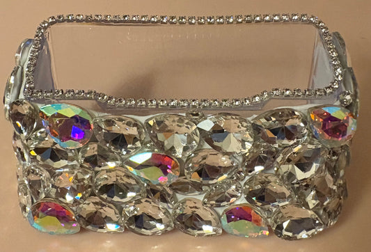 Bling Bling!! Silver AB Large Rhinestone Business Card Holder