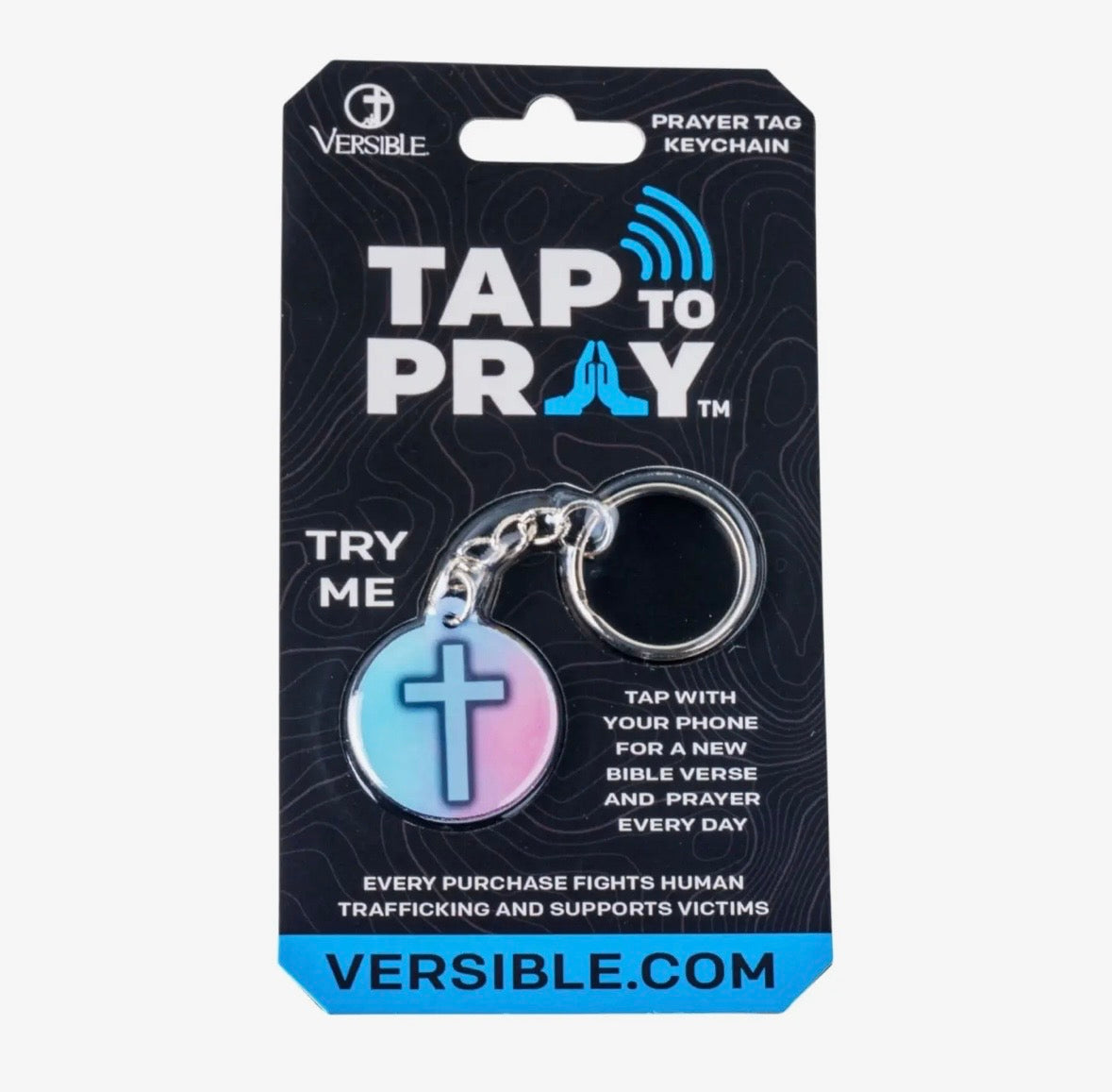 Tap to Pray™ NFC Prayer Keychain – Daily Bible Verse & Prayer - available in 6 colors