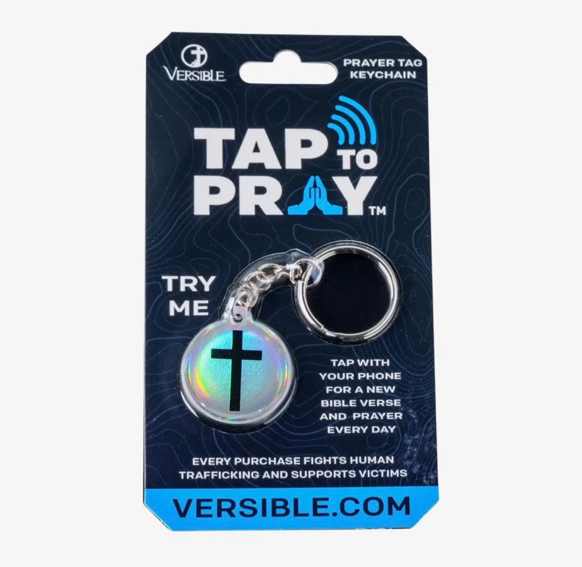 Tap to Pray™ NFC Prayer Keychain – Daily Bible Verse & Prayer - available in 6 colors