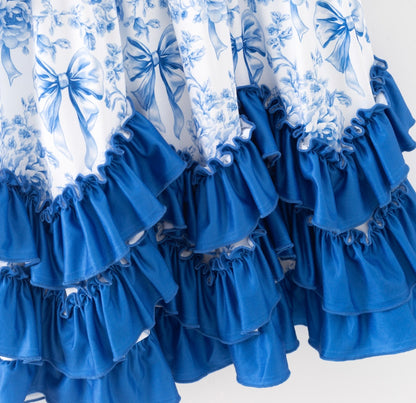 Clothing for Toddler Girl - Cobalt Coquette Maxi Girls Dress