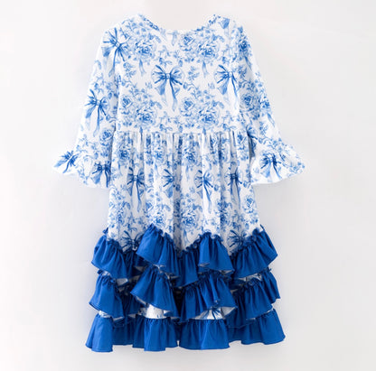 Clothing for Toddler Girl - Cobalt Coquette Maxi Girls Dress