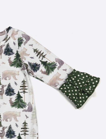 Clothing for Baby Girl -Emerald Woodland Baby Romper