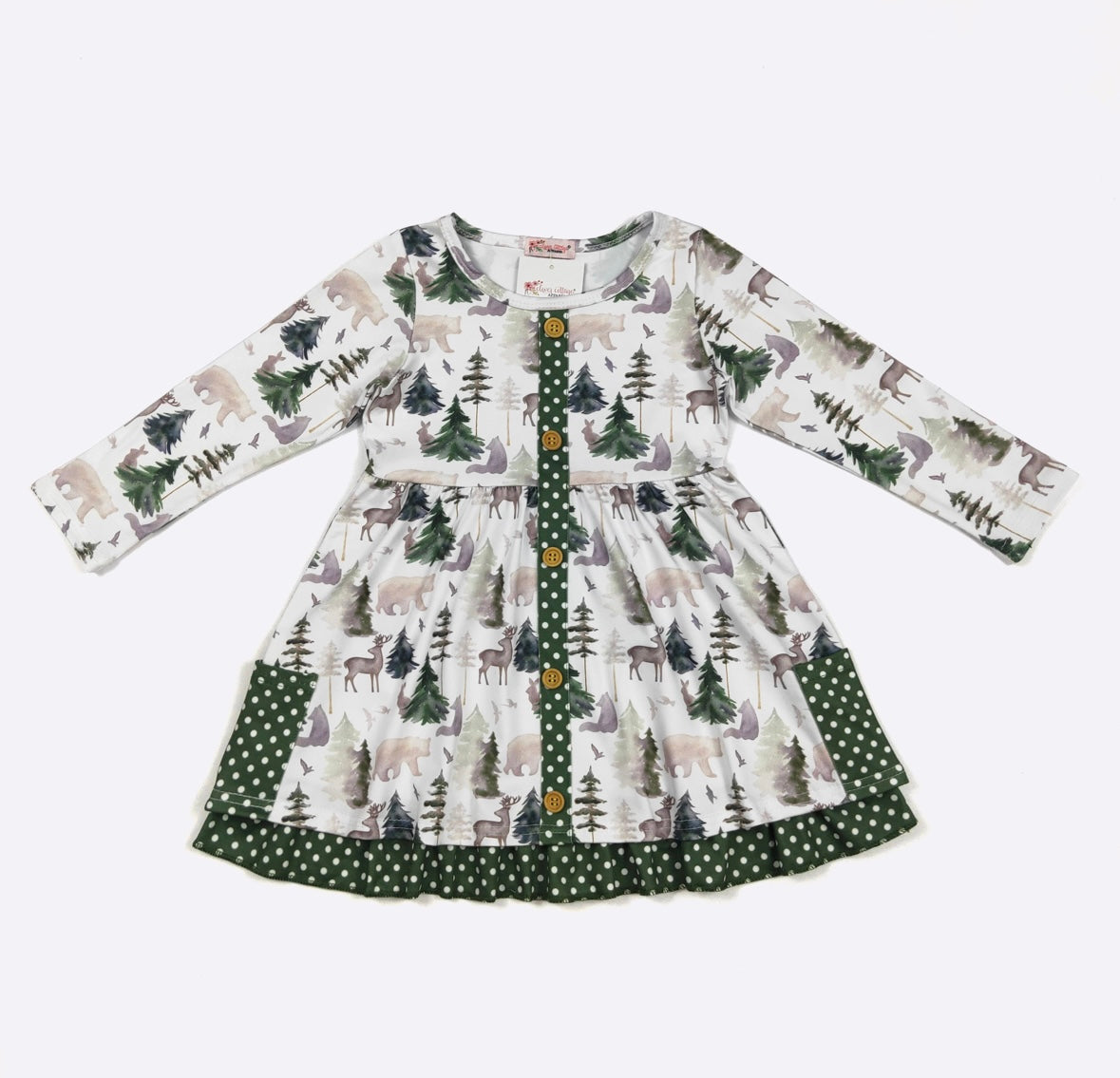 Clothing for Toddler Girl - Emerald Woodland Girls Dress