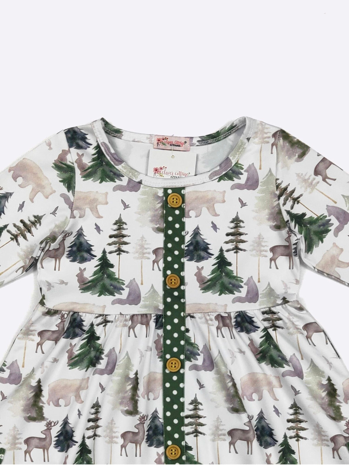 Clothing for Toddler Girl - Emerald Woodland Girls Dress