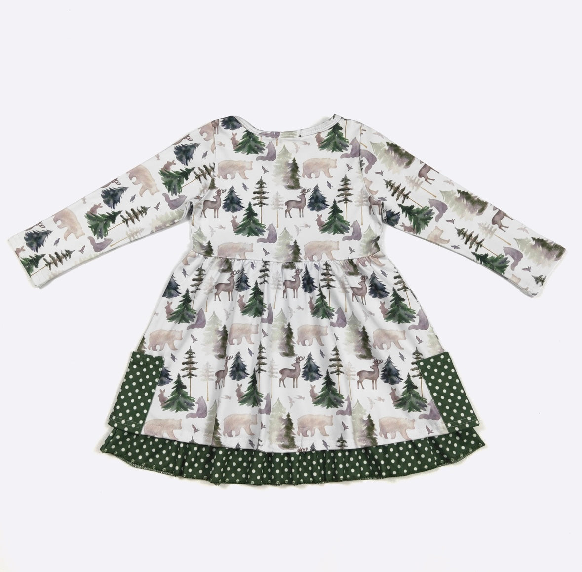 Clothing for Toddler Girl - Emerald Woodland Girls Dress