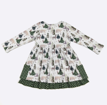 Clothing for Toddler Girl - Emerald Woodland Girls Dress