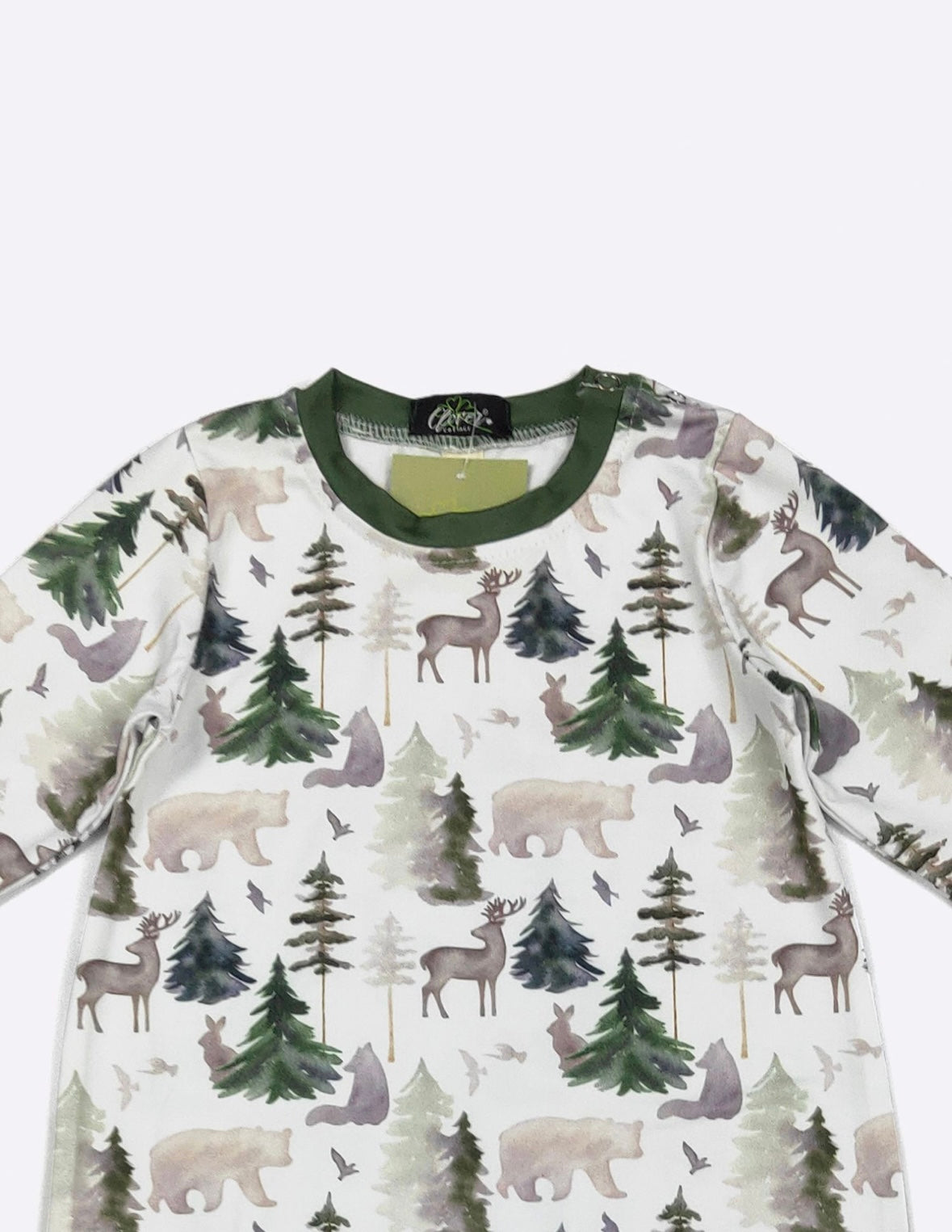 Clothing for Baby Boy - Forest Emerald Boy Romper LS