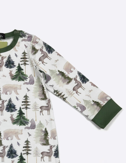 Clothing for Baby Boy - Forest Emerald Boy Romper LS