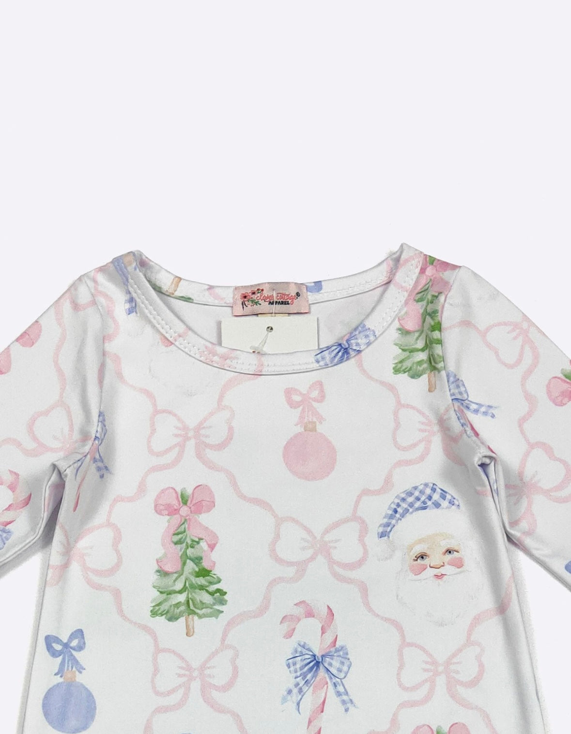 Clothing for Baby Girl - Santa Gingham Bows Baby Romper