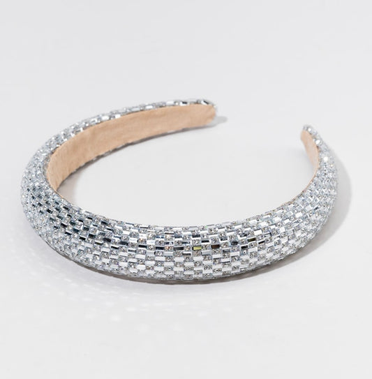 Headband Clear Rhinestone Mirrored