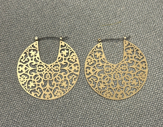 Earrings - Filigree Hoops Gold