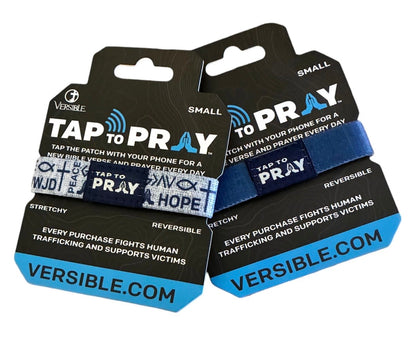 Tap to Pray® Two-Sided NFC Faith Wristband Bracelet - Multiple Styles & Colors