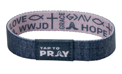 Tap to Pray® Two-Sided NFC Faith Wristband Bracelet - Multiple Styles & Colors