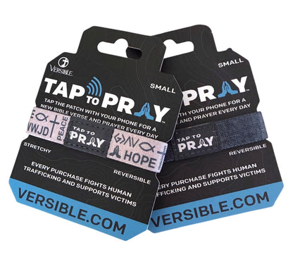 Tap to Pray® Two-Sided NFC Faith Wristband Bracelet - Multiple Styles & Colors