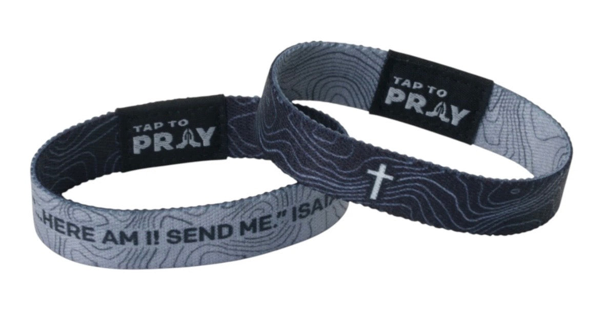 Tap to Pray® Two-Sided NFC Faith Wristband Bracelet - Multiple Styles & Colors