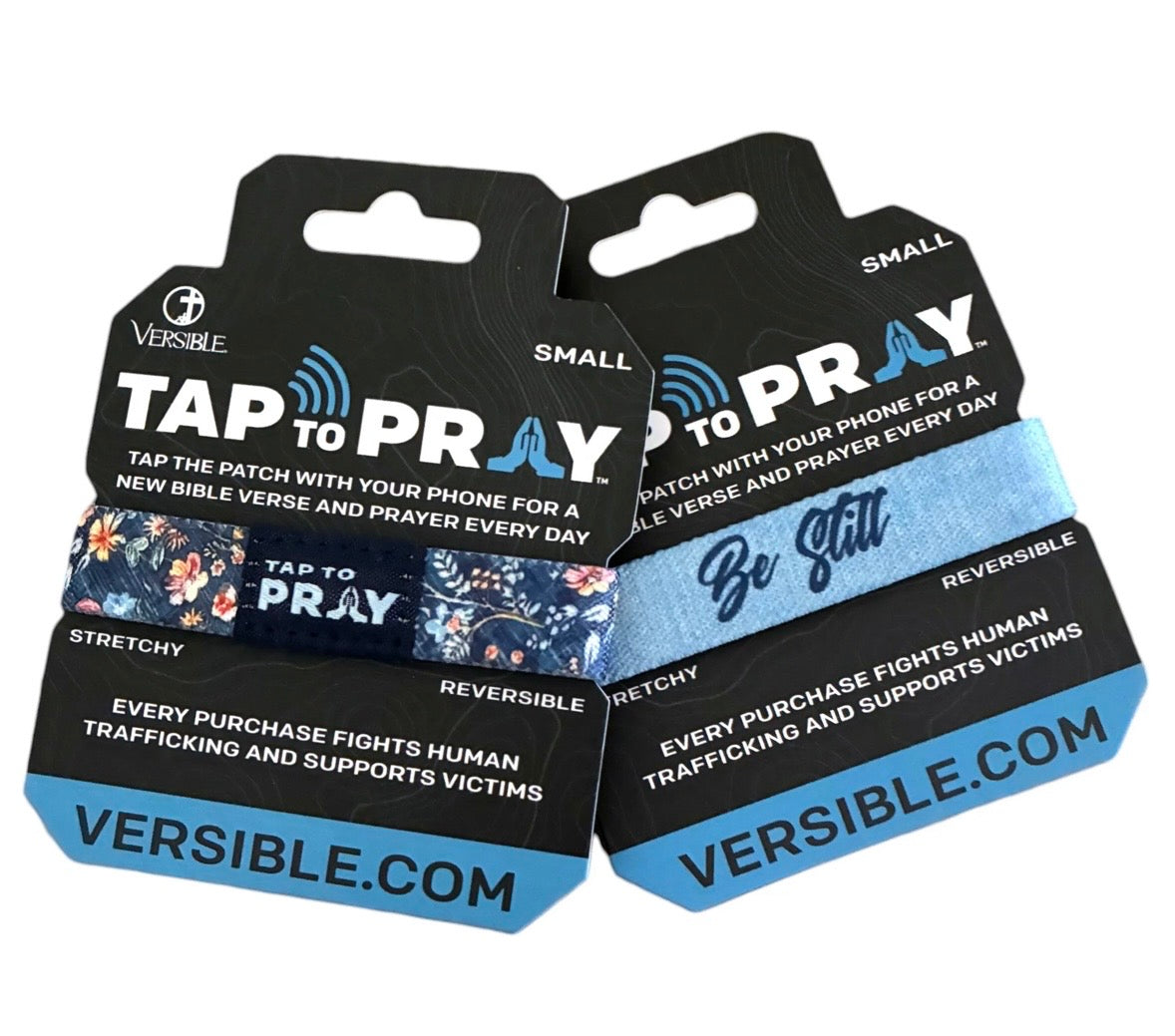 Tap to Pray® Two-Sided NFC Faith Wristband Bracelet - Multiple Styles & Colors