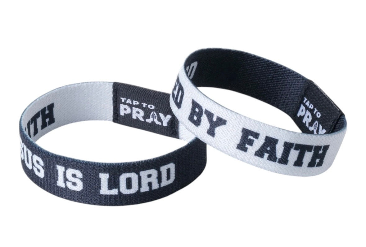 Tap to Pray® Two-Sided NFC Faith Wristband Bracelet - Multiple Styles & Colors
