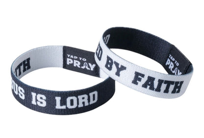 Tap to Pray® Two-Sided NFC Faith Wristband Bracelet - Multiple Styles & Colors