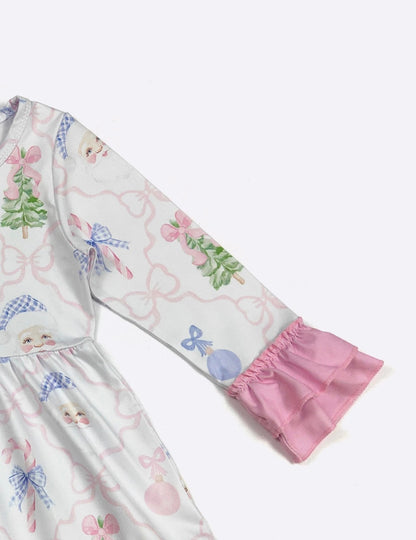 Clothing for Toddler Girl - Santa Gingham Girls Dress