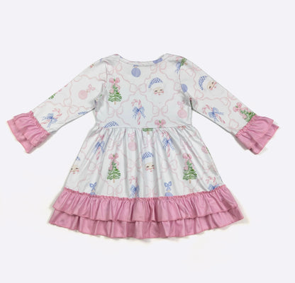 Clothing for Toddler Girl - Santa Gingham Girls Dress