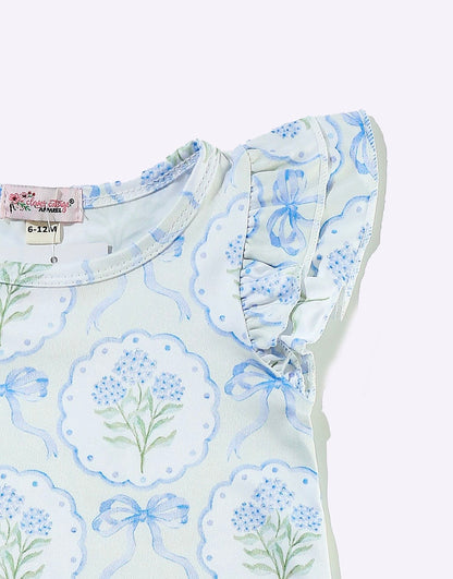 Clothing for Baby Girl - Hydrangea Baby Romper