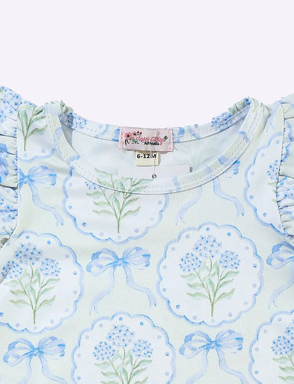 Clothing for Baby Girl - Hydrangea Baby Romper