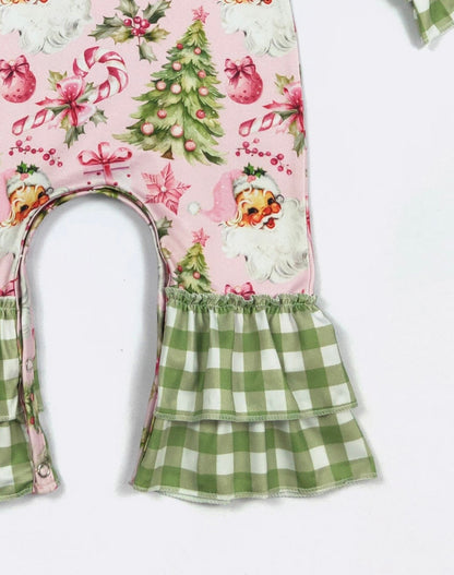 Clothing for Baby Girl - Pink Christmas Baby Romper