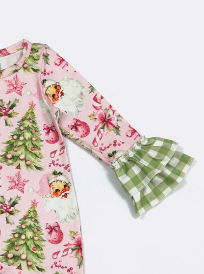 Clothing for Baby Girl - Pink Christmas Baby Romper