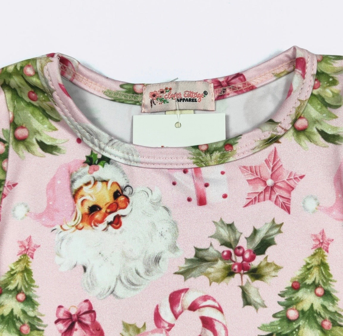 Clothing for Baby Girl - Pink Christmas Baby Romper
