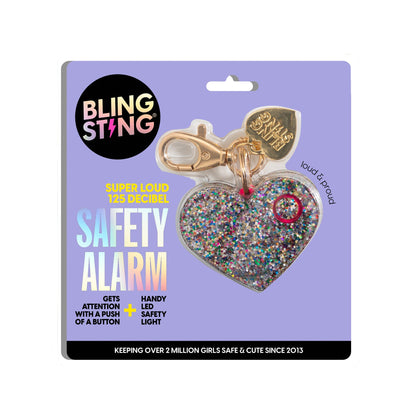 BlingSting Safety Alarm | Confetti Glitter Heart - Available in 3 colors