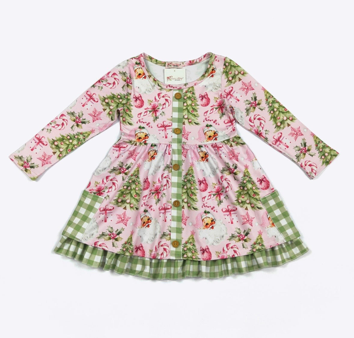 Clothing for Toddler Girl - Pink Christmas Girls Dress