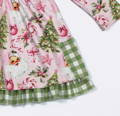 Clothing for Toddler Girl - Pink Christmas Girls Dress