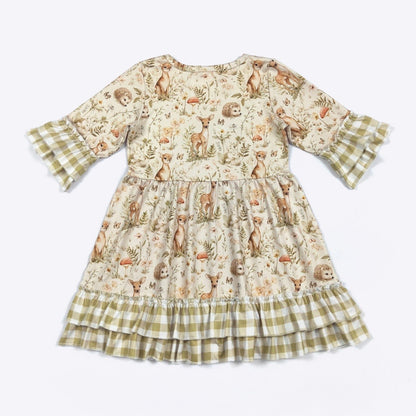Clothing for Toddler Girl - Sage Woodland Girls Dress