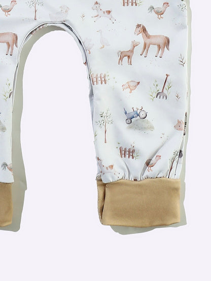 Clothing for Baby Boy- LS Mini Farm Boy Romper