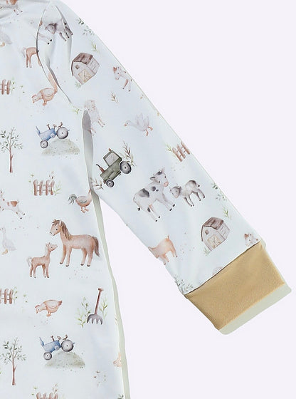 Clothing for Baby Boy- LS Mini Farm Boy Romper
