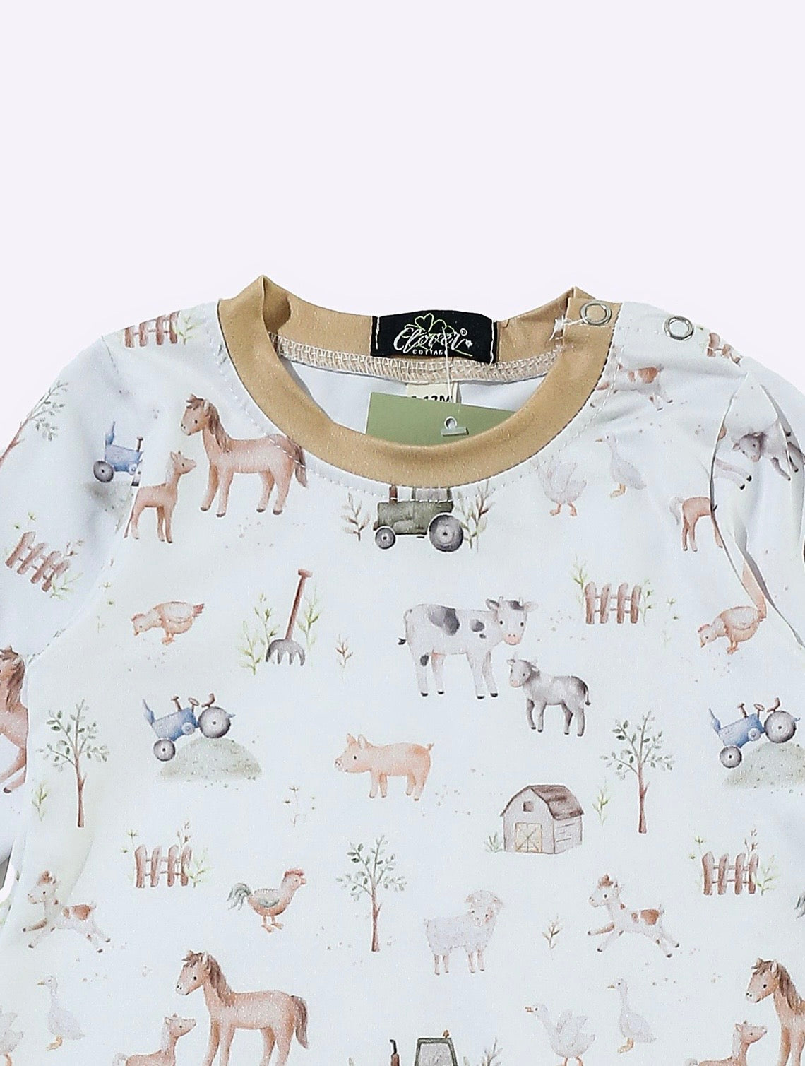 Clothing for Baby Boy- LS Mini Farm Boy Romper