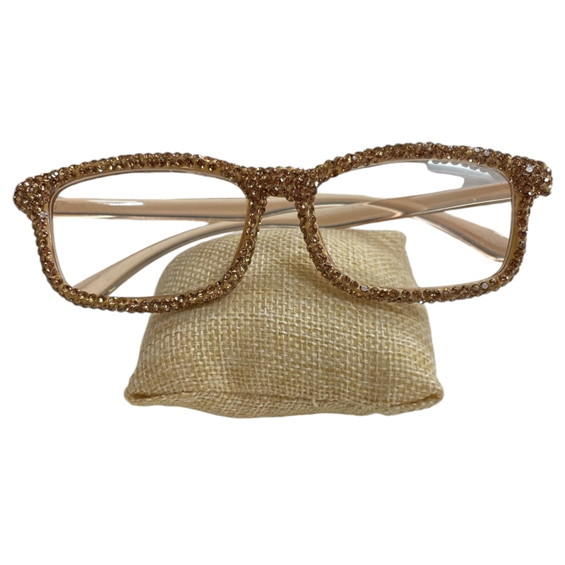 Bling Bling!! Champagne Rhinestone Reading Glasses