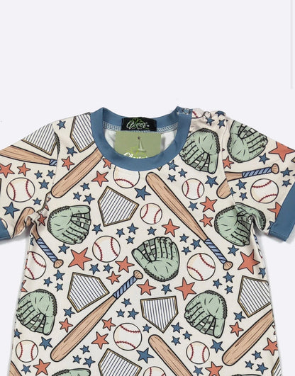 Clothing for Baby Boy - Baseball Collage Boy Romper