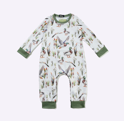 Clothing for Baby Boy - Cattail Duck Boy Romper