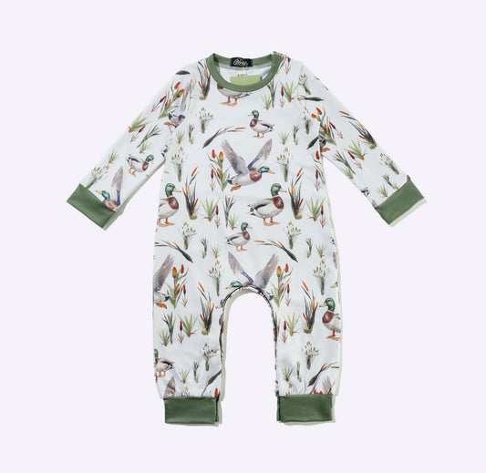 Clothing for Baby Boy - Cattail Duck Boy Romper