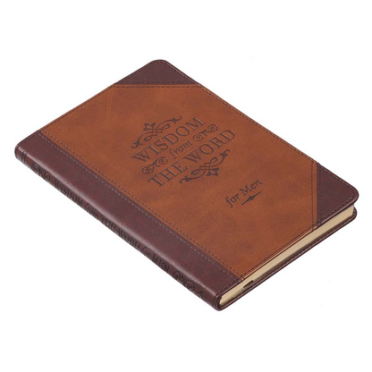Wisdom From The Word For Men Brown Faux Leather Gift Book