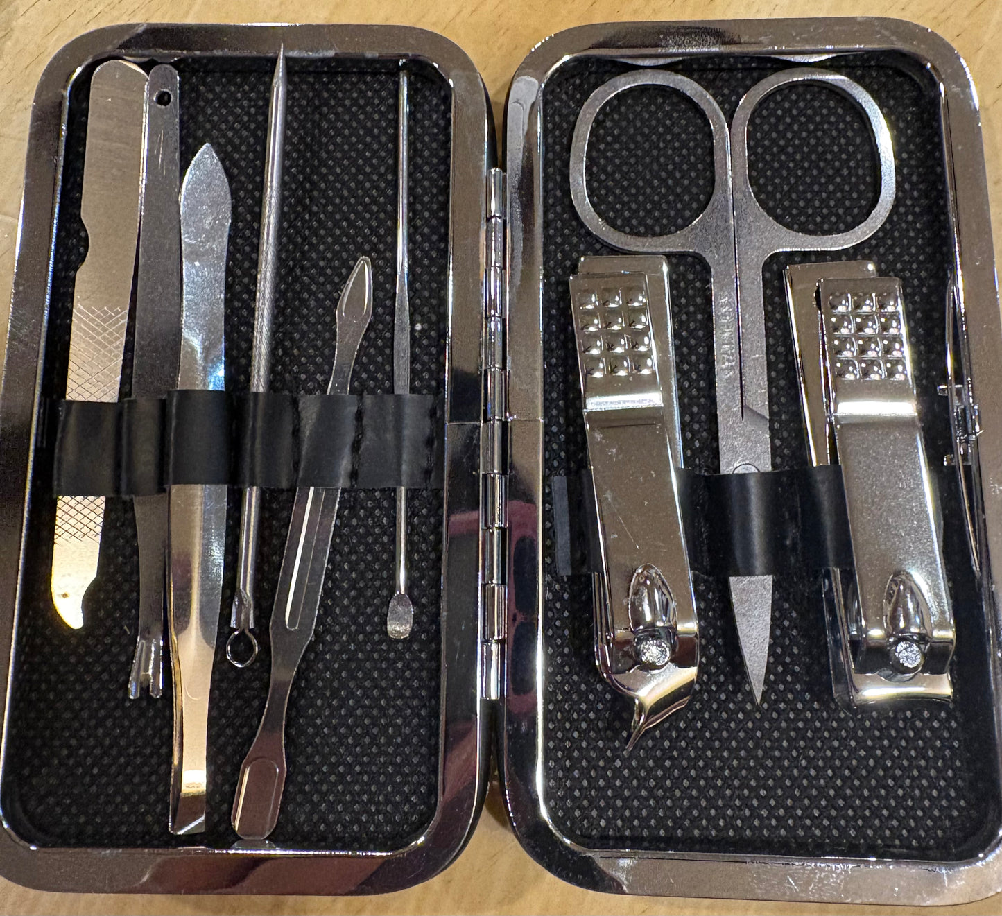 Bling Bling!! Manicure set in Large Silver AB Rhinestones