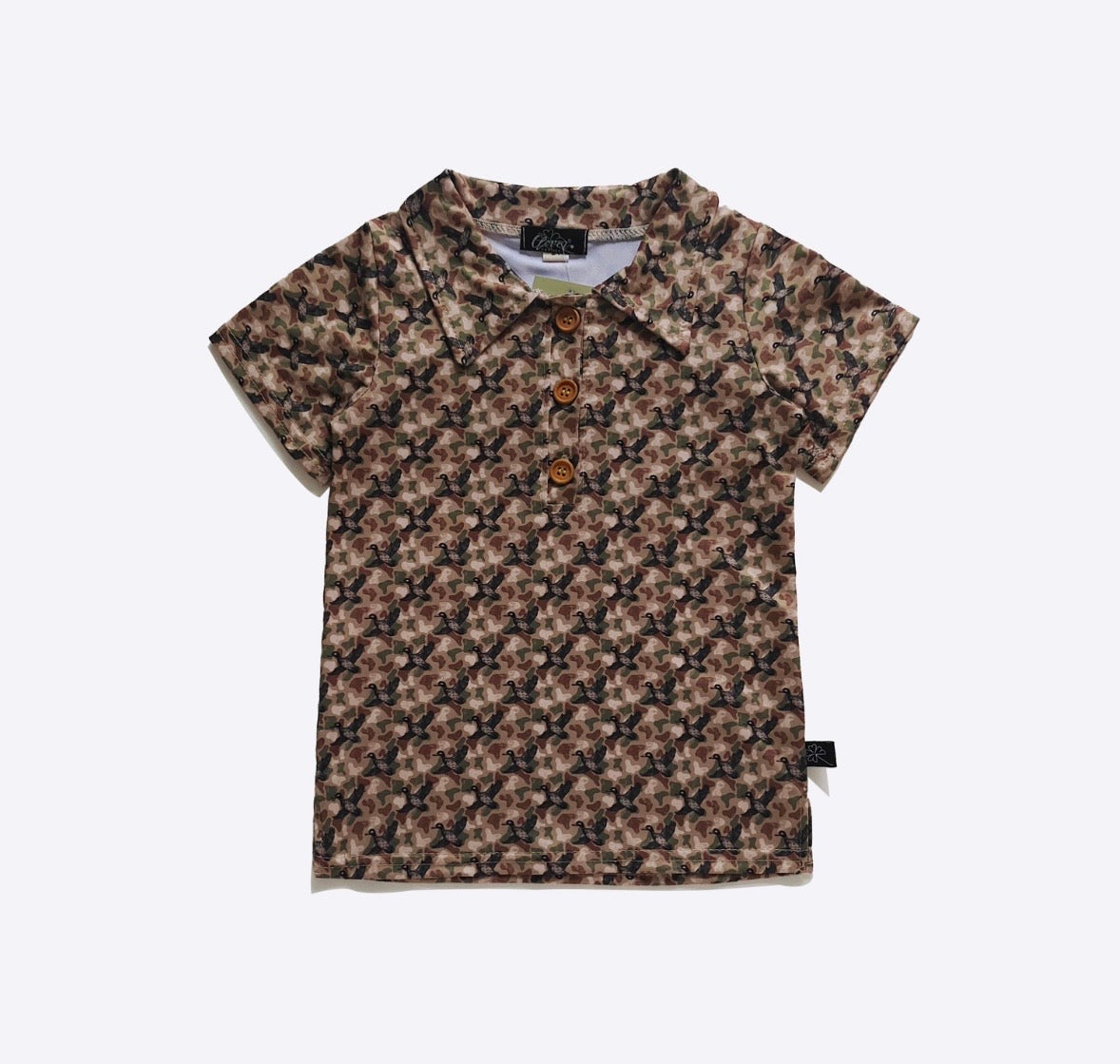 Clothing for Toddler Boy - Camo Duck Boy Collar Shirt
