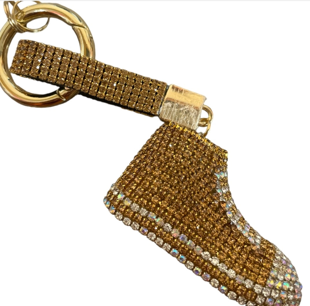 Bling Bling!! Shoe Rhinestone Pave Keychain / bag charm - available in 5 colors